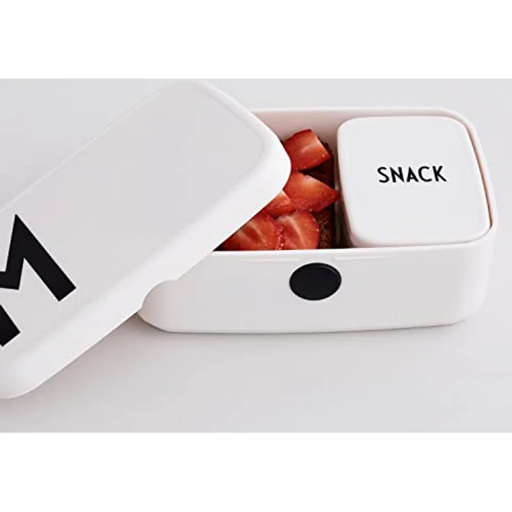 Design Letters Lunch Box, Kunststoff, weiß-schwarz, 18 cm – Bild 5