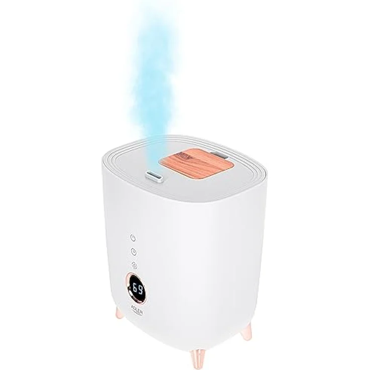 Adler Ad 7972 Ultraschall-Luftbefeuchter, LED-Display, Touch-Tasten, Aromatherapie, 4,0 Liter - Durchsichtig – Bild 5