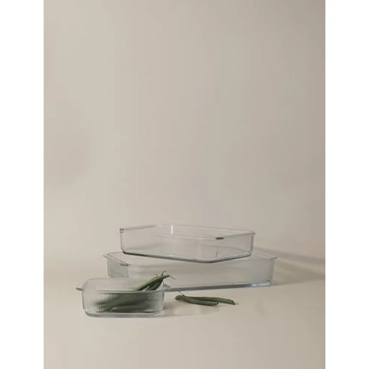 Stelton Pilastro, geriffelte Ofenfeste Glasschale, 40.8 cm, transparent, spülmaschinenfest, ideal für Lasagne, Gratin und Gebäck – Bild 5