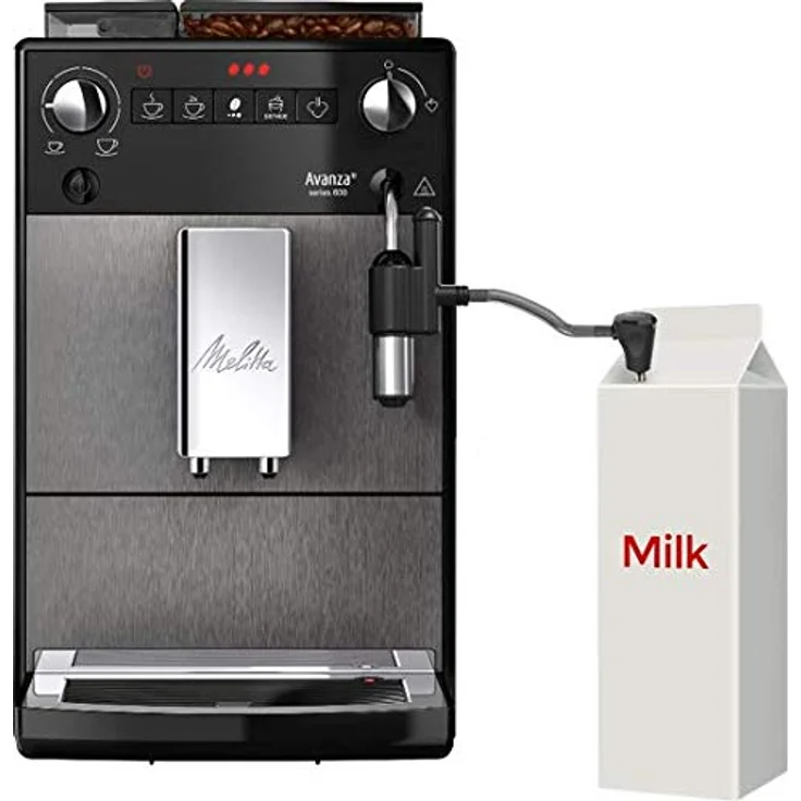 Melitta Milchlanze für Kaffeevollautomaten, Edelstahl, Schwarz – Bild 2