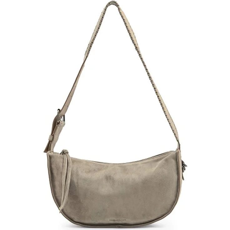 FredsBruder Whipstitch Soul Umhängetasche aus 100% Leder, 35 cm, grau