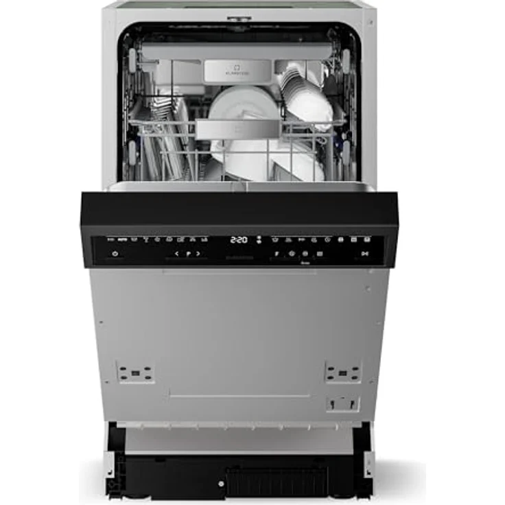 Klarstein Velaire Geschirrspüler 45cm, Halbintegriert, 10 Plätze, 9 Programme, 42 dB, AquaStop, Kindersicherung, B-Energieeffizienz – Bild 1