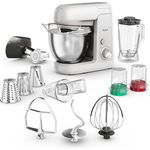 Tefal Bake Partner Küchenmaschine 1100 W, Silver, inkl. Standmixeraufsatz + Back-Kit, Abschaltautomatik, planetarisches Rührsystem, 4,6-l-Schüssel