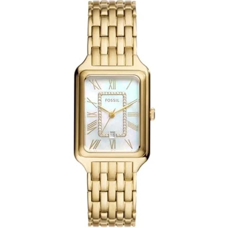 Fossil Quarzuhr RAQUEL, ES5304, Damenuhr mit Perlmutt-Zifferblatt und Edelstahlarmband - Preisvergleich – Bild 1