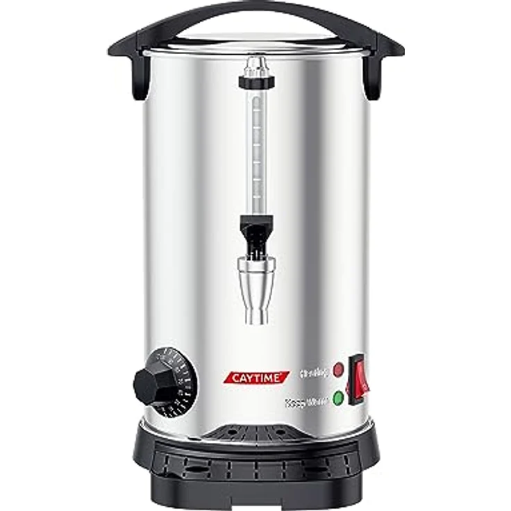Caytime Edelstahl Glühweinkocher, 12L Heißgetränke- und Einkochautomat, 1500W für Glühwein und Punsch – Bild 1