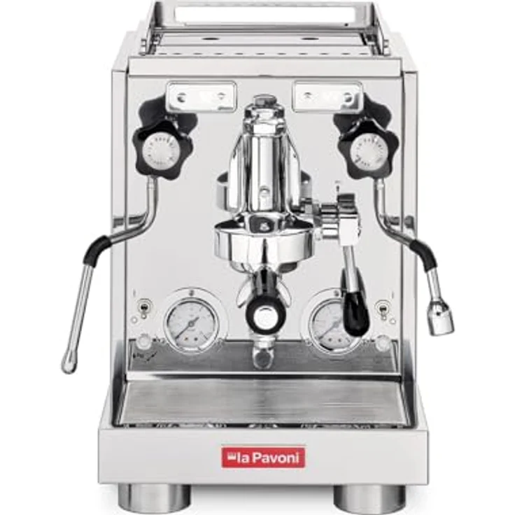 La Pavoni New Botticelli Evolution, Siebträgermaschine mit dualem Boiler, 20-Bar-Drucksystem, silber – Bild 2
