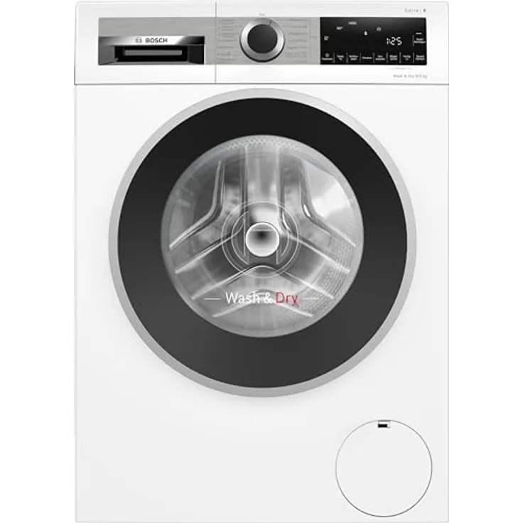 Bosch Hausgeräte WNG24441 Serie 6 Waschtrockner, 9 kg Waschen und 6 kg Trocknen, 1400 UpM, Wash und Dry, Fleckenautomatik: entfernt 4 Fleckenarten, Iron Assist: Dampf zum Entknittern,Eco Silence Drive