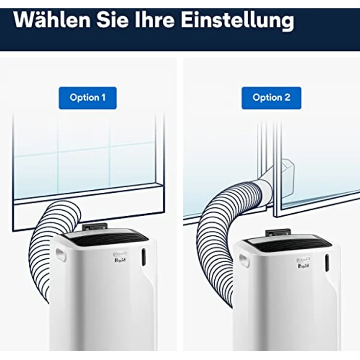 De'Longhi PAC EM90 Silent mobiles Klimagerät, weiß-schwarz – Bild 6