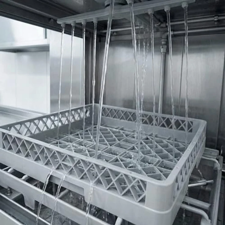 Morleos Spülkorb 50x50 für Gastro Spülmaschine – Gläserspülkorb 49x49x10 cm, grobmaschig, robustes hygienisches Kunststoffmaterial für Restaurant, Hotel und Catering – Bild 5
