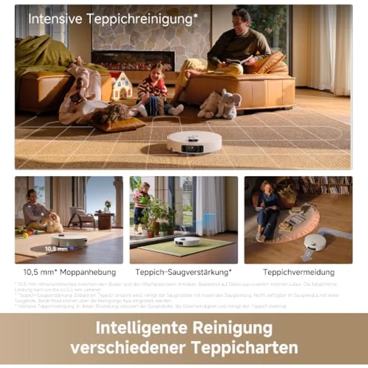 Dreame L60 ULTRA, Beutelloser Saugroboter mit Wischfunktion, Weiß, 35.000 Pa, 0,275 l Staubbehälter, 4,5 l Frischwassertank – Bild 11