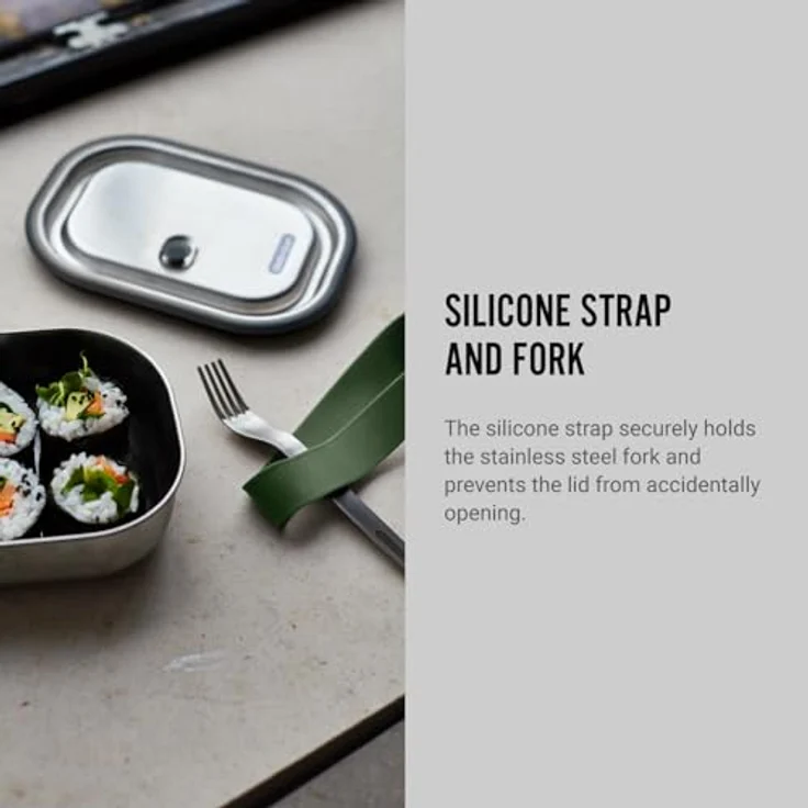 Black+Blum Edelstahl Lunchbox, olive, 600ml – Bild 8