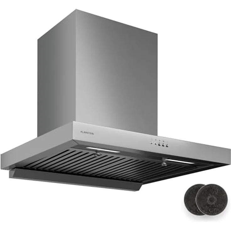 Klarstein AeroClean Dunstabzugshaube 60 cm, Wandhaube mit Boost-Modus 721 m³/h, A++ Energieeffizienz, LED-Beleuchtung 3800-4200 K, Edelstahl, Abluft & Umluft – Bild 1
