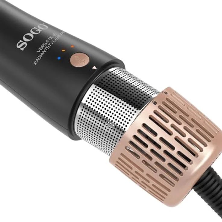SOGO Airstyler Multistyler Haartrockner Lockenstab 6-in-1-Styling-Tool 1400W Schwarz/Gold, Coanda-Technologie, BLDC-Motor, Ionische Funktion – Bild 5