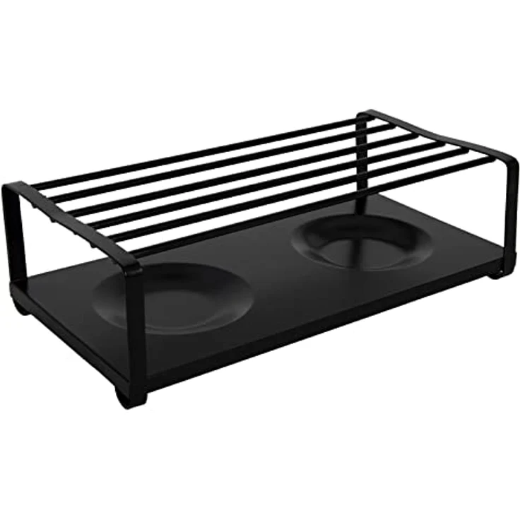 Mini Raclette Set ohne Strom - für 2 Personen - Tischgrill mit 2 Pfannen - Camping Festival Picknick Tisch Grill mit Brenner für Brennpaste Betrieb mit Feuer – Bild 3