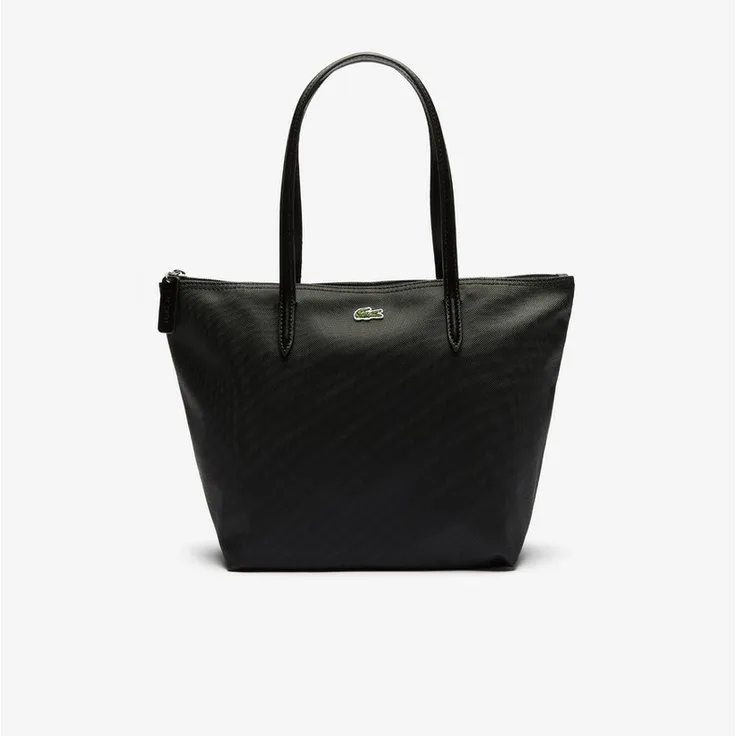 Lacoste Shopper Taschen Textil, elegante Shopping Bag mit geräumigem Hauptfach, Schwarz