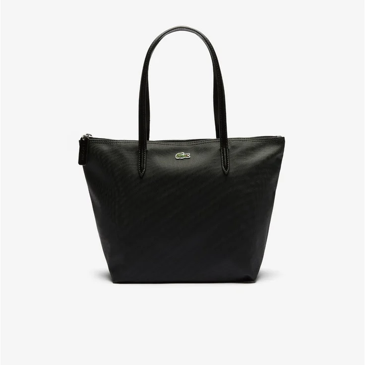 Lacoste Shopper Taschen Textil, elegante Shopping Bag mit geräumigem Hauptfach, Schwarz