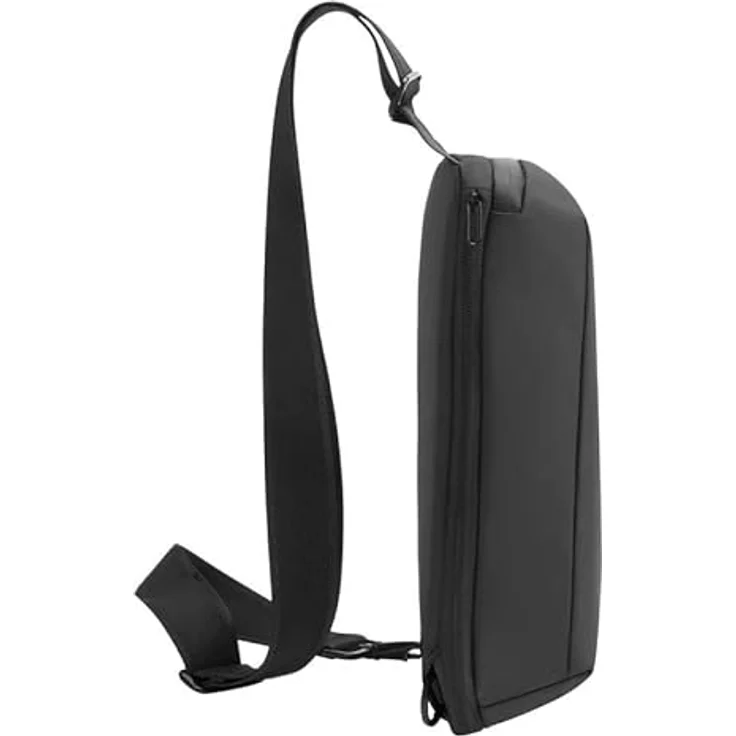XD Design Urban Handtasche, Schwarz, aus robustem Polyurethan mit verstellbarem Umhängeriemen und vielseitigen Fächern – Bild 3