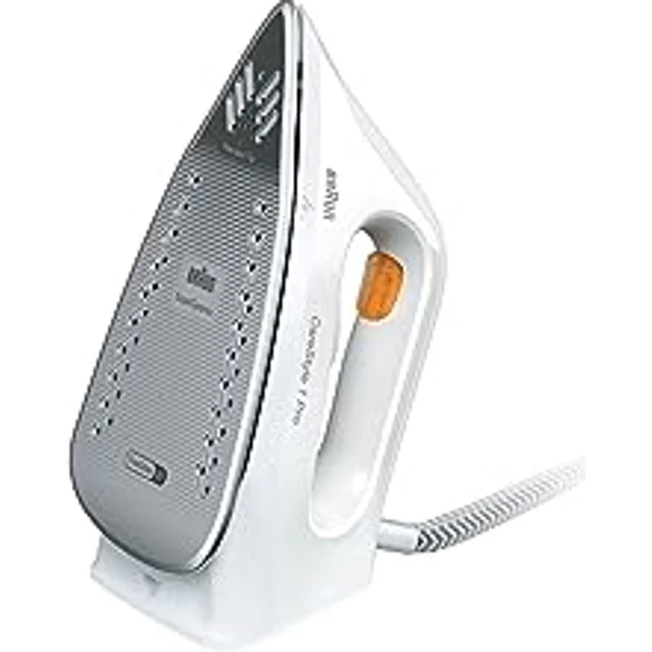 Braun CareStyle 1 Pro IS 1511 WH, Dampfbügelstation - Dampfbügeleisen mit FreeGlide 3D-Technologie, Vertikaldampf, Anti-Tropf-Funktion, 1,7 l Wassertank, 5,5 bar, 360 g/min, 2200 W, Weiß/Orange – Bild 2