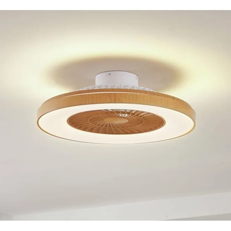 Lindby Teleo LED Deckenventilator mit Lampe, dimmbar, 1-flammig, Sommer- und Wintersicht, inklusive Fernbedienung, energiesparend für Wohnzimmer und Büro – Bild 2