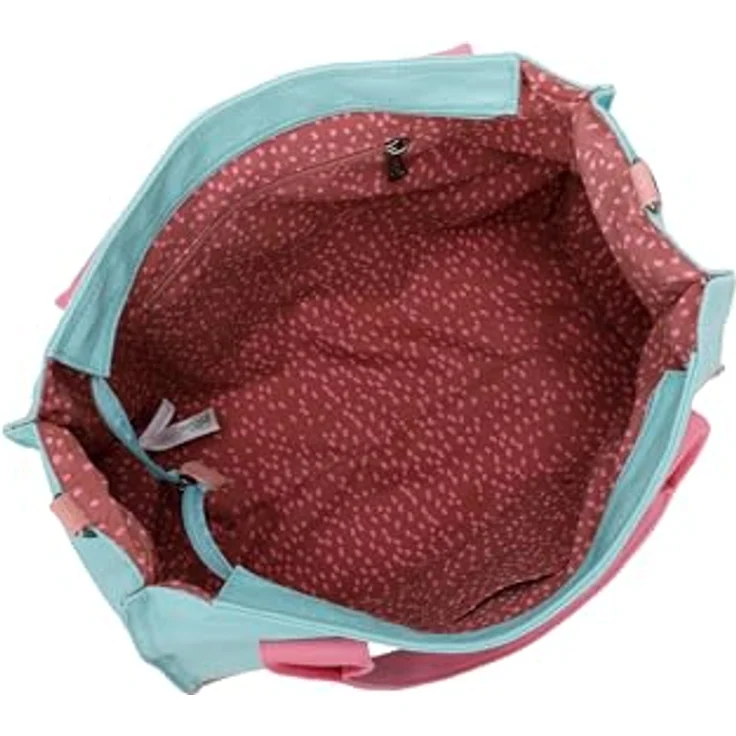 Fritzi aus Preußen Handtasche, große Canvas Tasche 40 cm, abnehmbarer Schulterriemen, Türkis – Bild 3