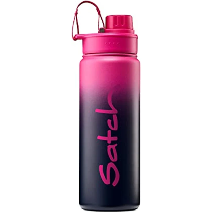 satch Trinkflasche aus Edelstahl BPA-frei 0,5l, Auslaufsicher und Kohlensäure geeignet, für Heiße und Kalte Getränke Pink Graffiti - Pink – Bild 1