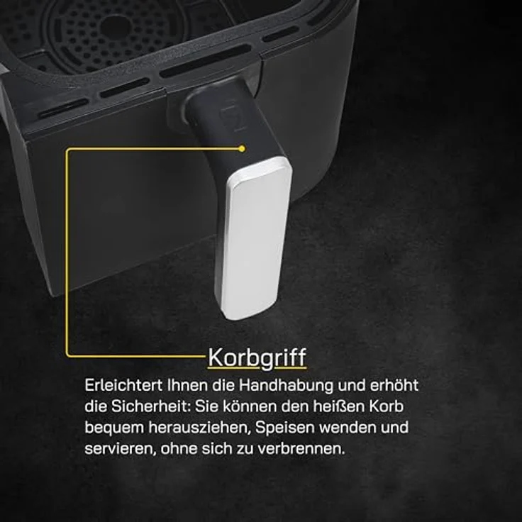 GUTFELS AIRFRY5010 Heißluftfritteuse Schwarz-Silber | 2600 W | 8,5 L / 2x 4,2 L Fassungsvermögen | Match Cook | Smart Finish – Bild 5