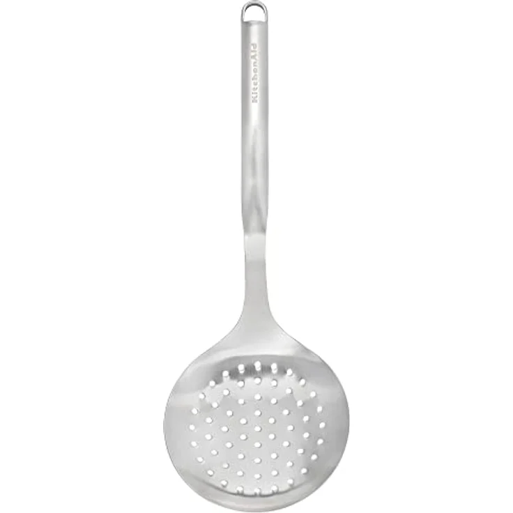 KitchenAid Premium Edelstahl-Schaumlöffel, Abseihlöffel, Silver - Hitzebeständiger Abseihlöffel mit ergonomischem Griff – Bild 1