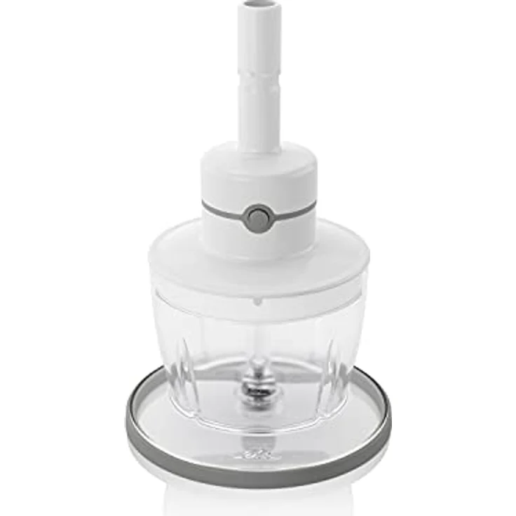 ETA 20519000 Lento Handmixer-Set, 600 Watt, 4 Geschwindigkeitsstufen, inkl. Mix- und Messbecher, Rührbesen, Schlagbesen, Knethaken, Stabmixer- und Zerkleinerer Aufsatz, Kunststoff, weiß, grau – Bild 6