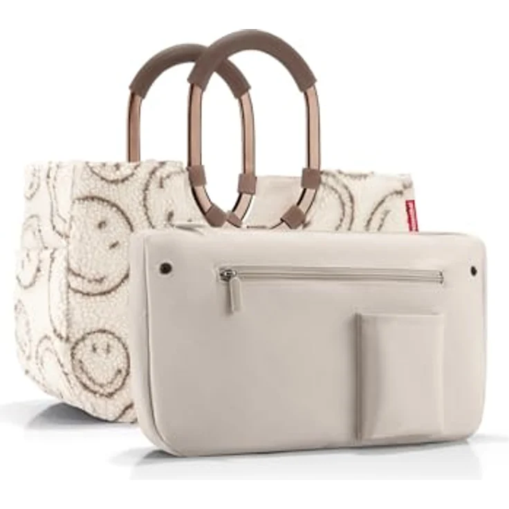 REISENTHEL® Loopshopper M smiley® teddy chocolate, Einkaufsshopper mit herausnehmbarer Innentasche und gepolsterten Tragegriffen, 12 l Volumen – Bild 4