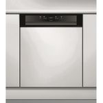 Whirlpool WBC3C34PB, Einbaugeschirrspüler 60 cm mit 14 maßgedecken, 44 dB, 8 Programme, Natural Dry und PowerClean Pro