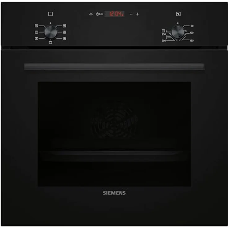 Siemens iQ100 Einbau-Backofen HB013FBB1, 3D Heißluft, Schwarz, Edelstahl, 60 x 60 cm, Schnellaufheizung – Bild 1