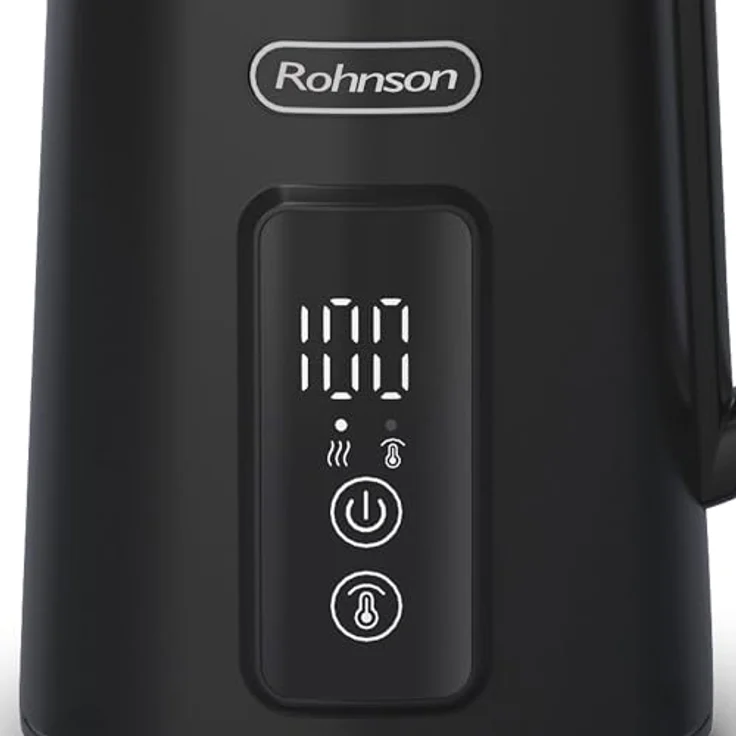 Rohnson Wasserkocher R-7800, 1.5L Edelstahl, Doppelwand-Design, digitales LED-Display, 6 Temperaturstufen, 360° Drehbasis, Warmhaltefunktion, automatische Abschaltung, abnehmbarer Deckel, verstecktes Heizelement – Bild 4