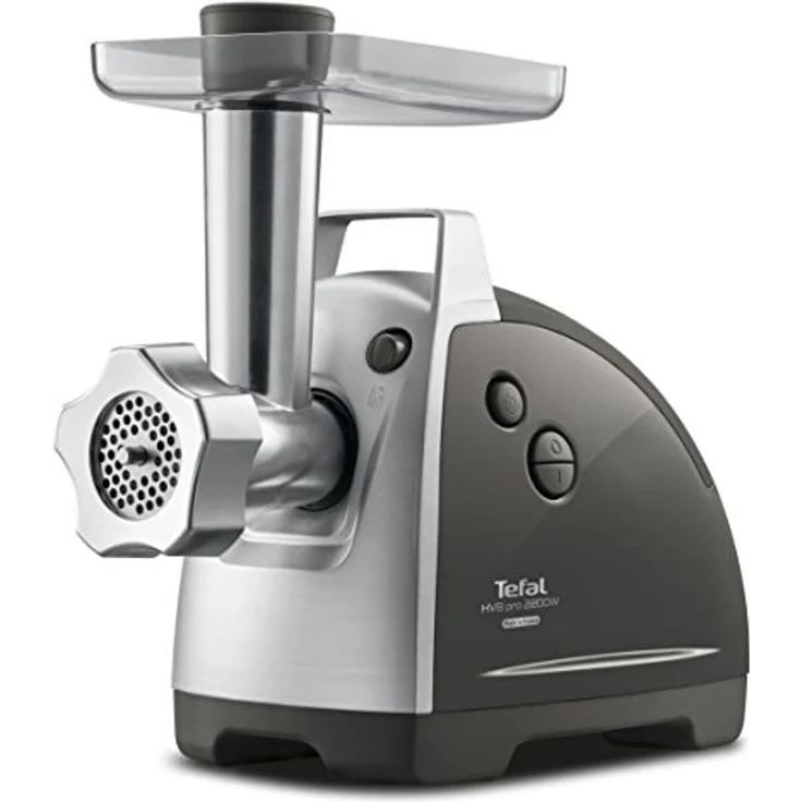 Tefal HV8 PRO 5 in 1 Metallic Fleischwolf - 1510001401, Leistung: 2200 Watt, 4,5 kg pro Minute, Umkehrspleifsystem, 2 Gitter für feine/dicke Hackfleisch – Bild 1