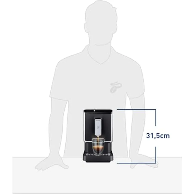 Tchibo Kaffeevollautomat Esperto Latte mit Milchaufschäumfunktion für Caffè Crema, Espresso und Milchspezialitäten, Anthrazit - INKLUSIVE Kaffeeprobierset GRATIS – Bild 4