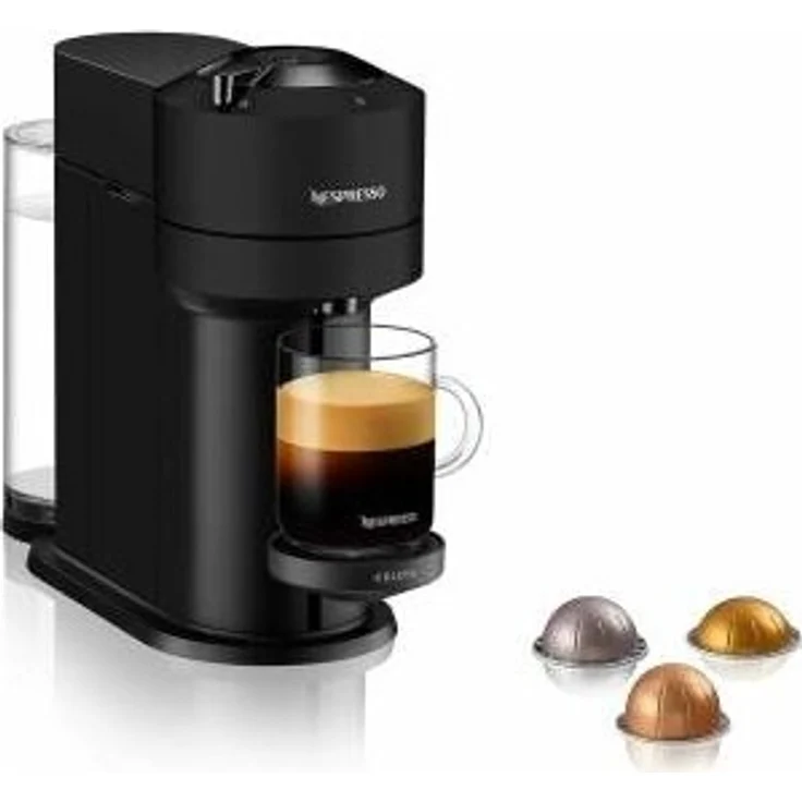 Krups Vertuo Next XN910N, vollautomatische Kaffeekapselmaschine mit Home Connect und höhenverstellbarem Kaffeeauslauf, mattschwarz