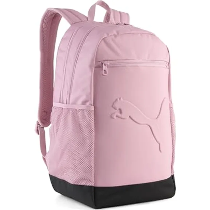 PUMA Buzz 28 l Freizeitrucksack, multifunktional mit gepolsterten Schulterriemen und Reißverschlussfächern, schwarz