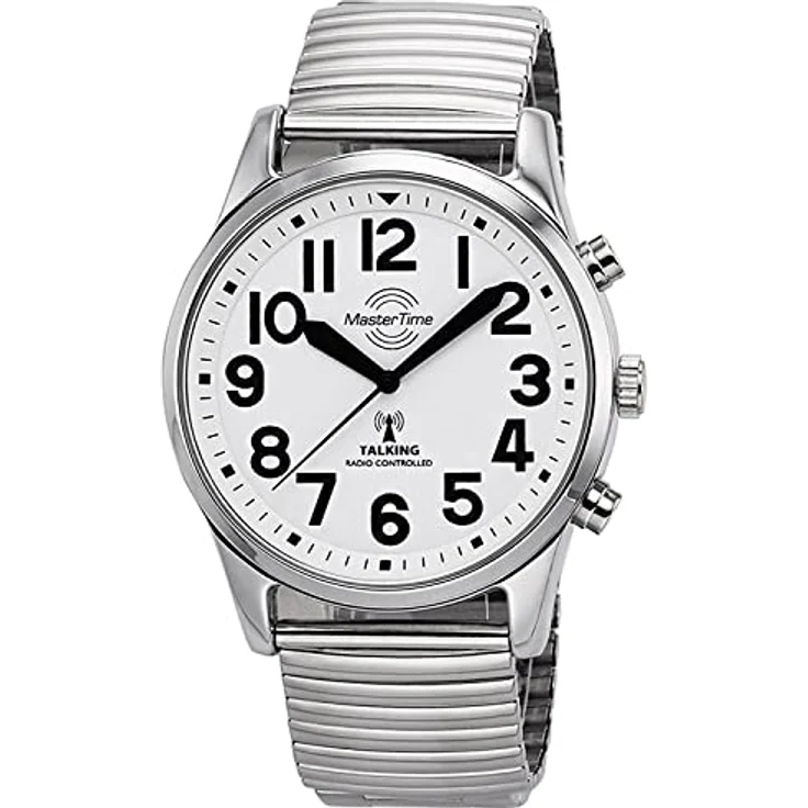 Master Time Funk Quarz Sprechende Herren Uhr Analog mit Metall Armband MTGA-10691-61M – Bild 1