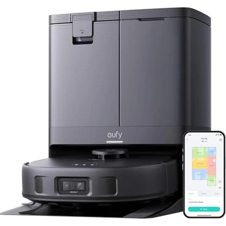 eufy X10 Pro Omni Saug- & Wischroboter, 8.000Pa, Auto-Absaugen/Befüllen, 2× Auto-Lift-Mopp mit Auto-Waschen/Trocknen, Aktive Hindernisvermeidung – Bild 1