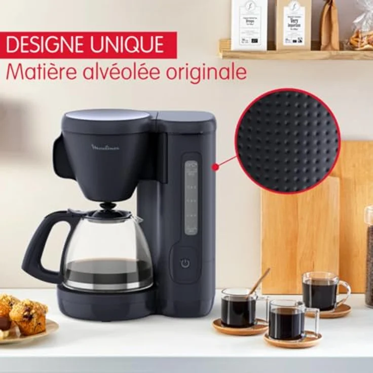 Moulinex FG2M0810, Filterkaffeemaschine mit 1000 Watt, Tropf-Stopp-System, Blau – Bild 5