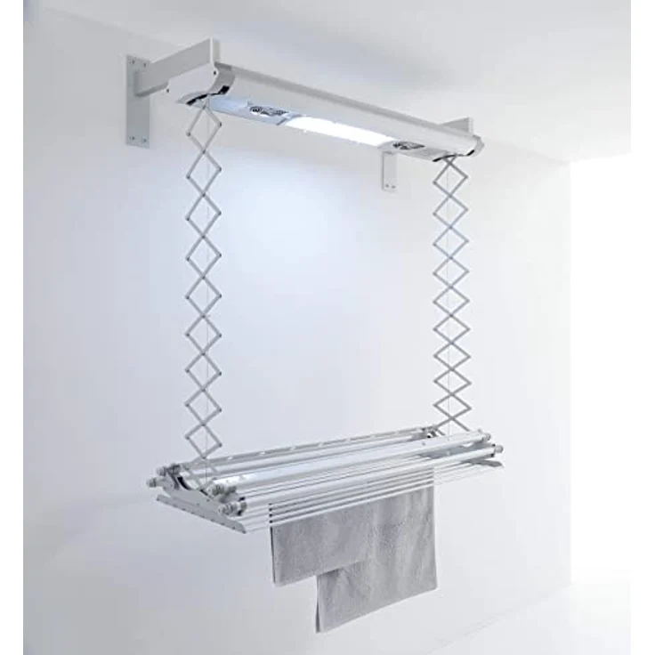 Foxydry Foxydry Air, Elektrischer Wäscheständer für Wand und Decke mit Ventilator und Fernbedienung, aus Aluminium und Stahl (120 Wand) – Bild 1