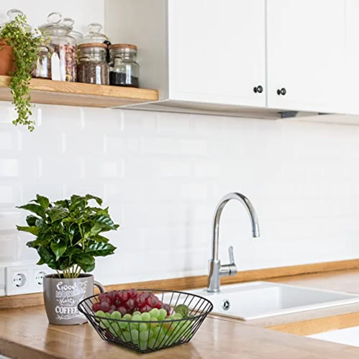 Relaxdays Obstkorb hängend, H x D: 73 x 28 cm, 3 Etagen, Stahl, runder Hängekorb für Obst & Gemüse, Obstschale, schwarz – Bild 5