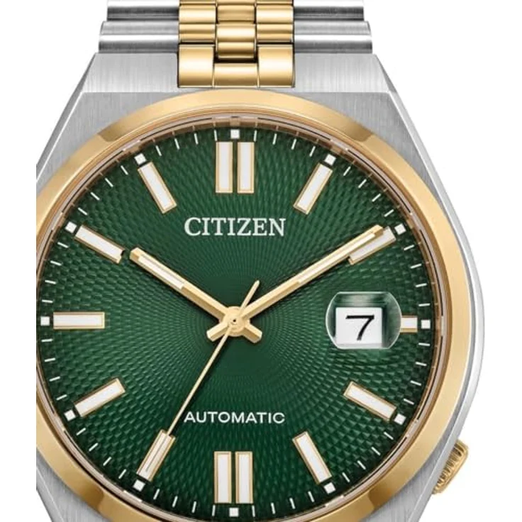 Citizen NK0024-54X Herrenuhr TSUYOSA 60, Automatik 40mm, Edelstahl Bicolor mit grünem Zifferblatt und Datumsanzeige – Bild 2