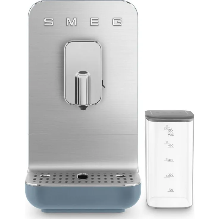 Smeg BCC13SBMEU, Espressomühle in sturmblau mit integriertem Milchsystem und automatischer Kaffeezubereitung