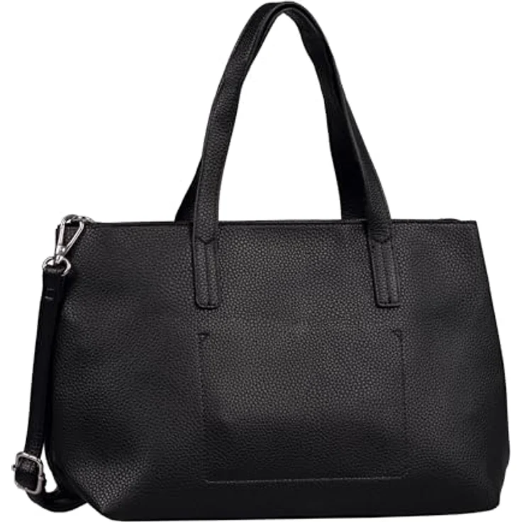 Tom Tailor Marla Handtasche, 30 cm, schwarze Kunstleder-Tasche mit verstellbarem Schulterriemen und Reißverschlussfach – Bild 2