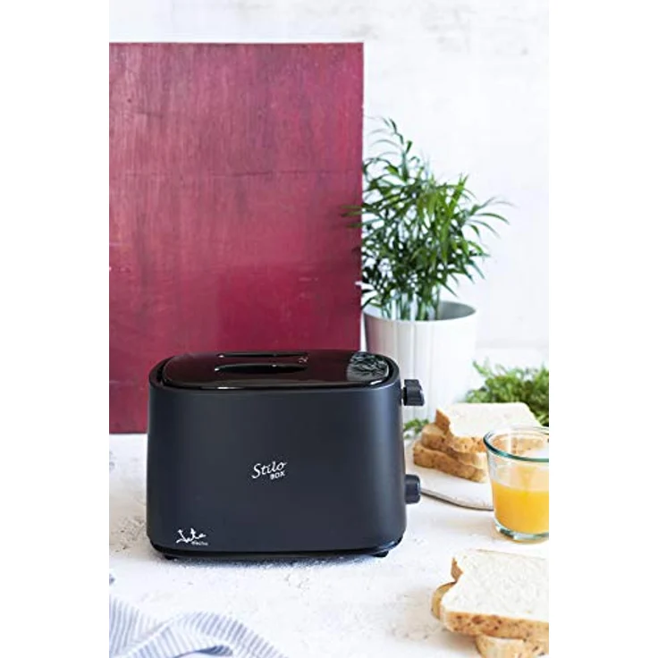 Toaster schwarz mit Jata TT631 Schutzkappe und zwei extra breiten Schlitzen Mit elektronischer Bräunungswahl 6 Positionen. Körper mit kühlem Touch. Krümelschublade Automatische Brotzentrierung – Bild 5
