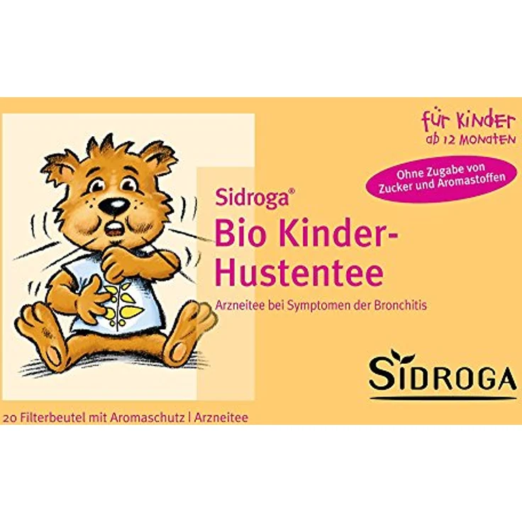 SIDROGA Bio Kinder-Hustentee, pflanzliches Arzneimittel in Filterbeuteln, 30 g für Atemwegserkrankungen – Bild 2