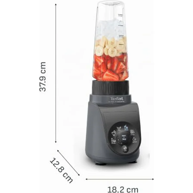 Tefal Blend Up Essential BL1EHB, Mini Mixer mit 800 W, 0,7 l, Pulsfunktion, Eis-Crusher, Schwarz – Bild 8