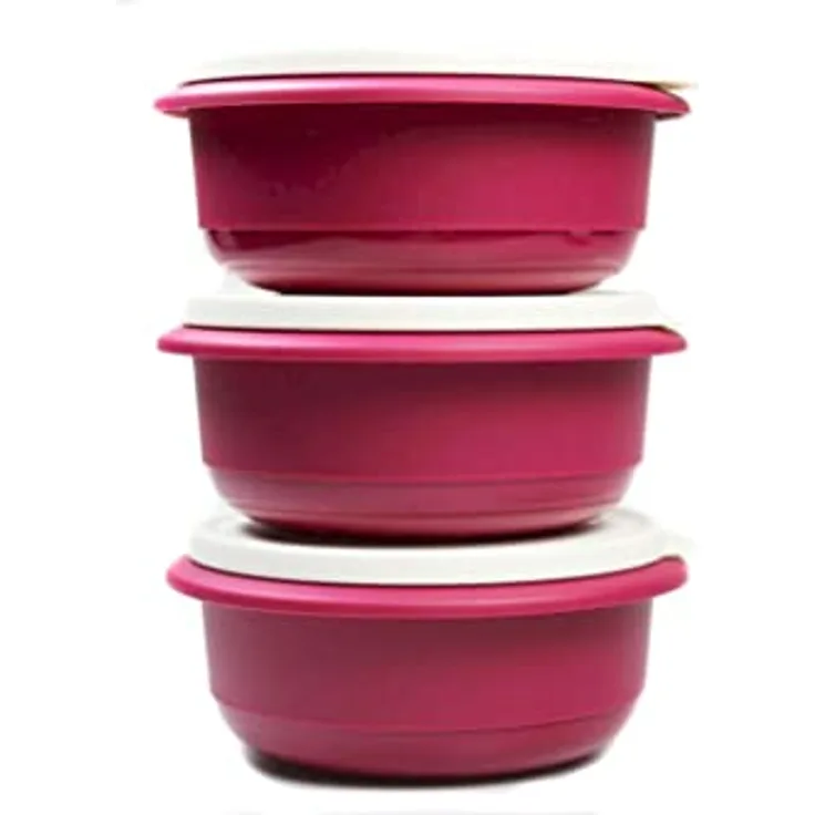 TUPPERWARE Rührschüssel Pro 1,0 L dunkelpink (3) Hefeteig Hefe Teig Schüssel Germteig