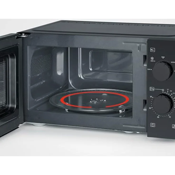 Severin MW 7580, Mikrowelle Solo mit Inverter-Technologie, 19L, 700W, 6 Leistungsstufen, Auftaufunktion, schwarzes Design mit Drehteller – Bild 2