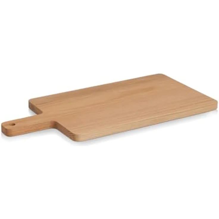 Zeller Present Schneidbrett Eiche 53x26x2 cm, elegantes Schneidebrett mit praktischem Griff, Braun – Bild 2